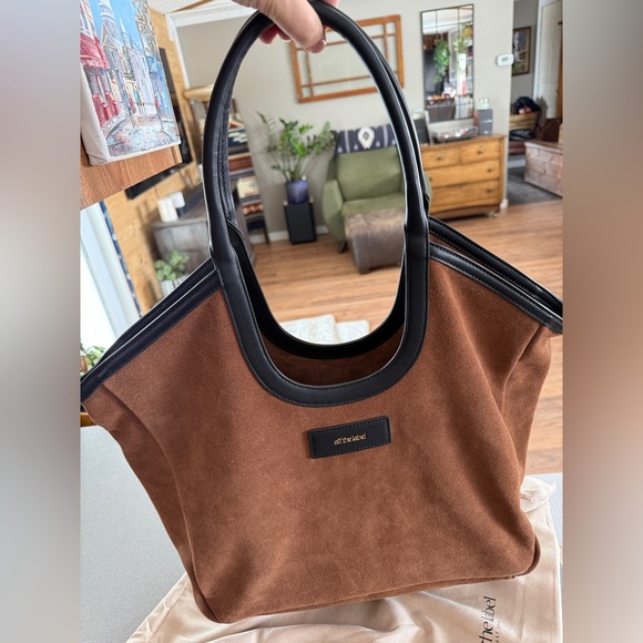 Alf The Label Handbags - Alf the Label Suede Amy Tote in Camel